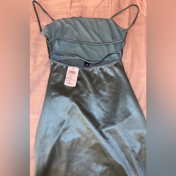 NWT Windsor Satin Mini Dress (Blue) - Picture 3 of 3